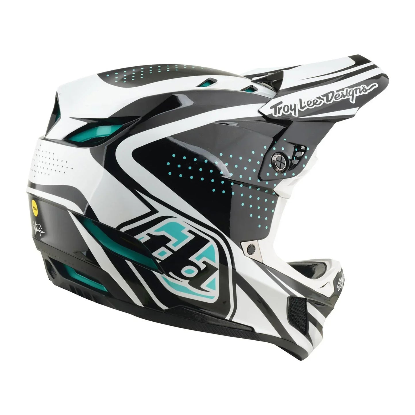 Troy Lee Designs BMX Racing Troy Lee Designs D4 Polyacrylite Helmet The Line Charcoal / White