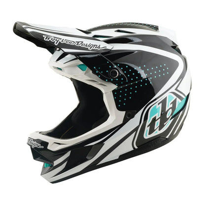 Troy Lee Designs BMX Racing Troy Lee Designs D4 Polyacrylite Helmet The Line Charcoal / White