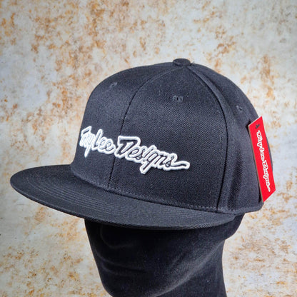 Troy Lee Designs Clothing & Shoes Black Troy Lee Designs Signature Flat Bill Snapback Cap Black
