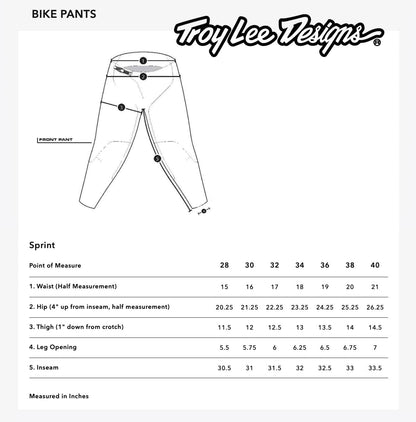 Troy Lee Designs BMX Racing Troy Lee Designs Sprint Race Pants Mono Black