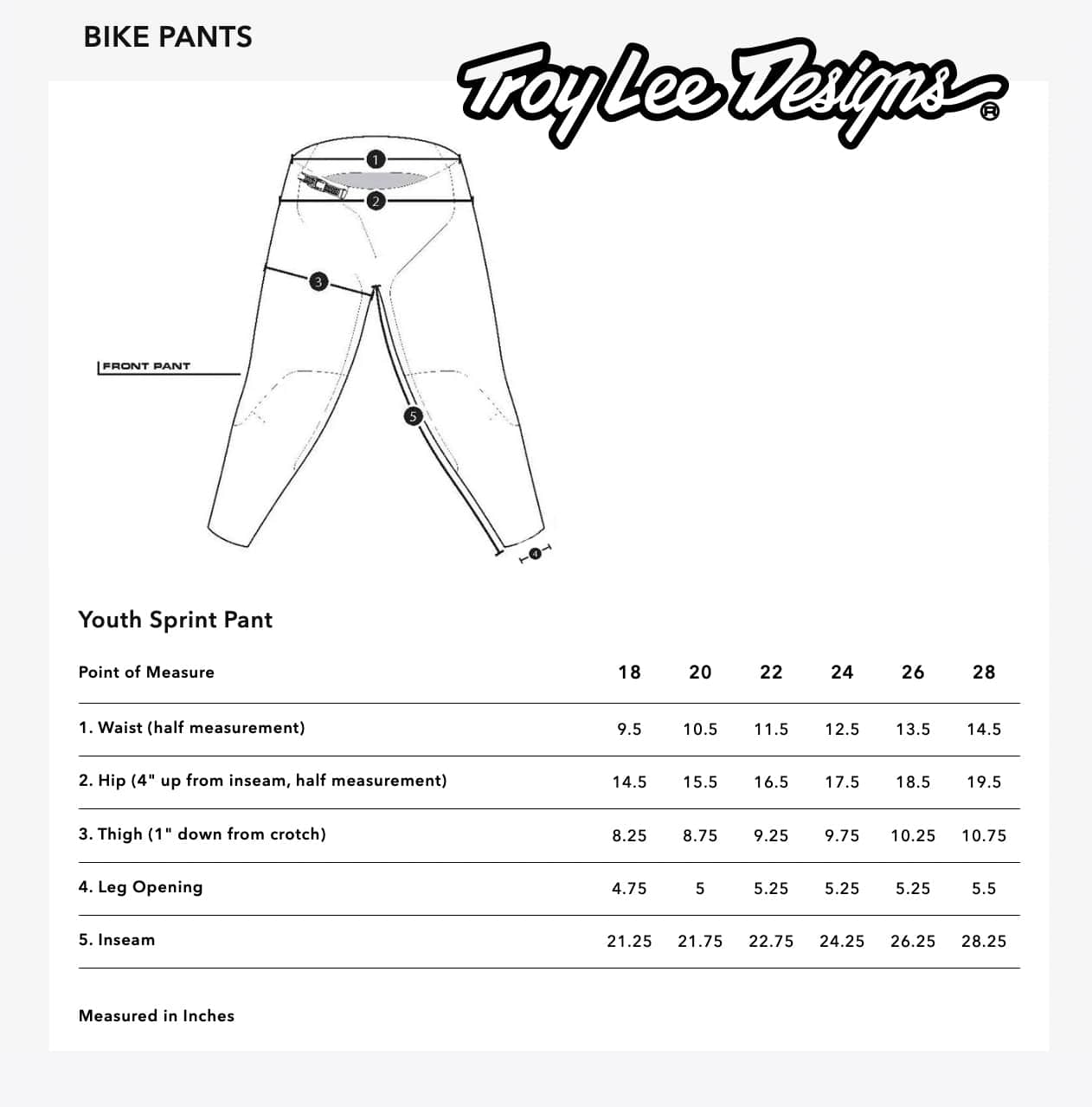 Troy Lee Designs BMX Racing Troy Lee Designs Sprint Youth Race Pants Mono Black