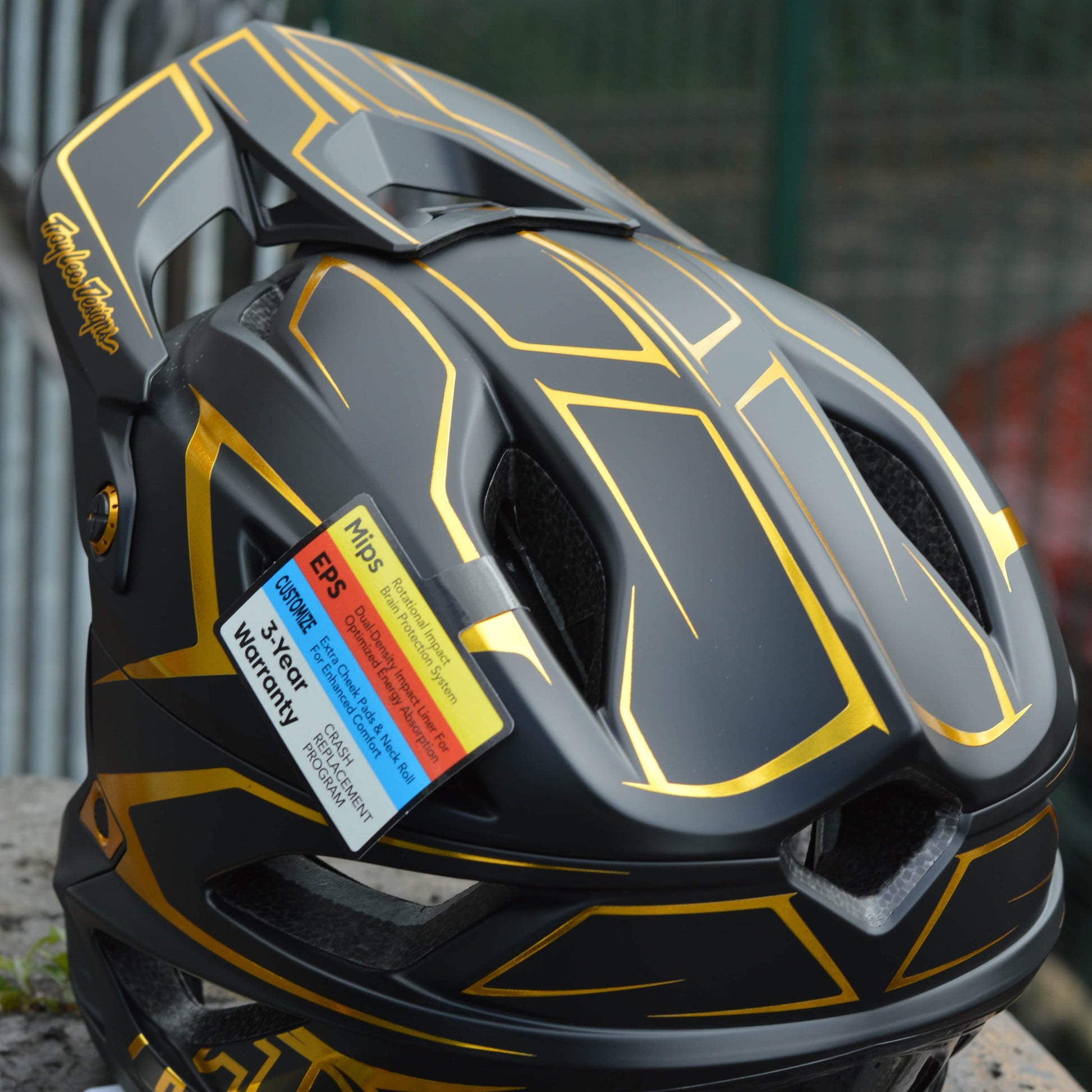 Troy Lee Designs BMX Racing Troy Lee Designs Stage Stunt Helmet Pinstripe Black