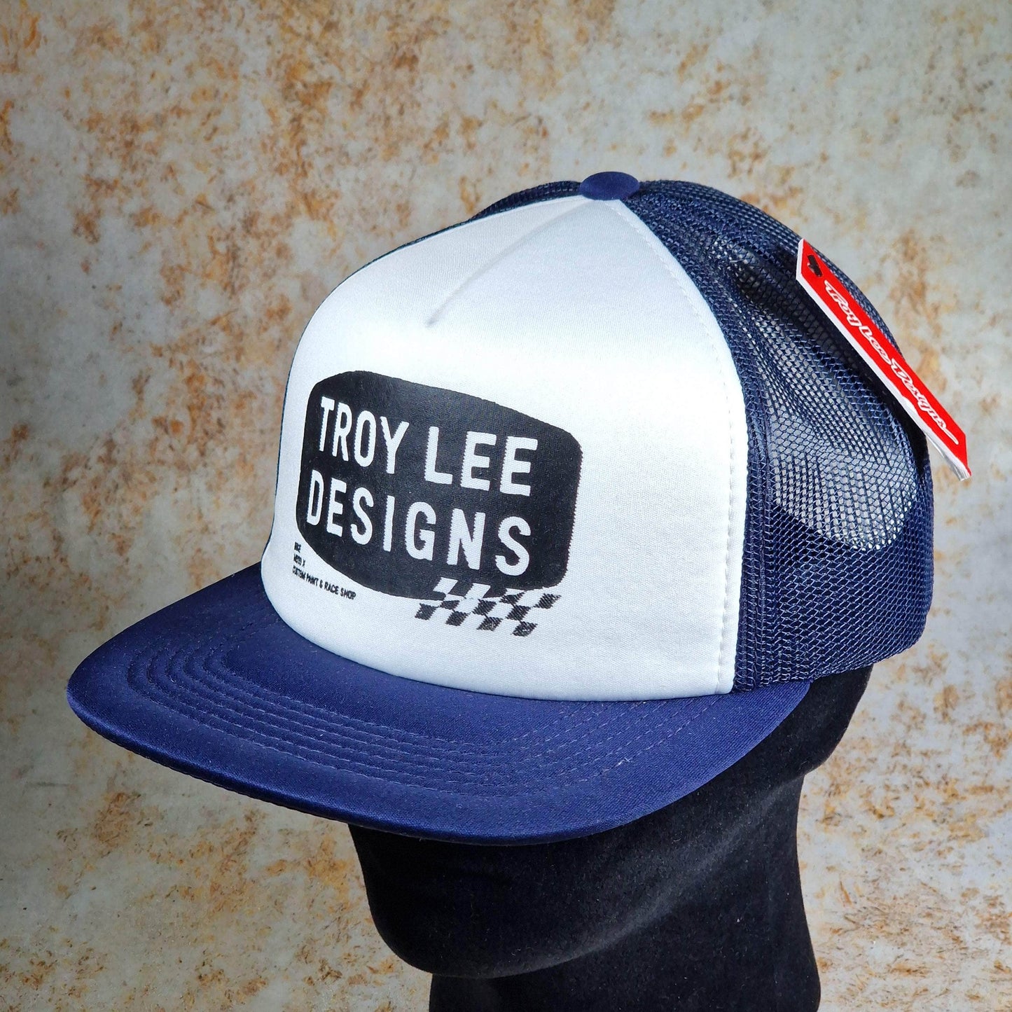 Troy Lee Designs Clothing & Shoes Vintage White / Navy Troy Lee Designs Trucker Snapback Cap Vintage White / Navy