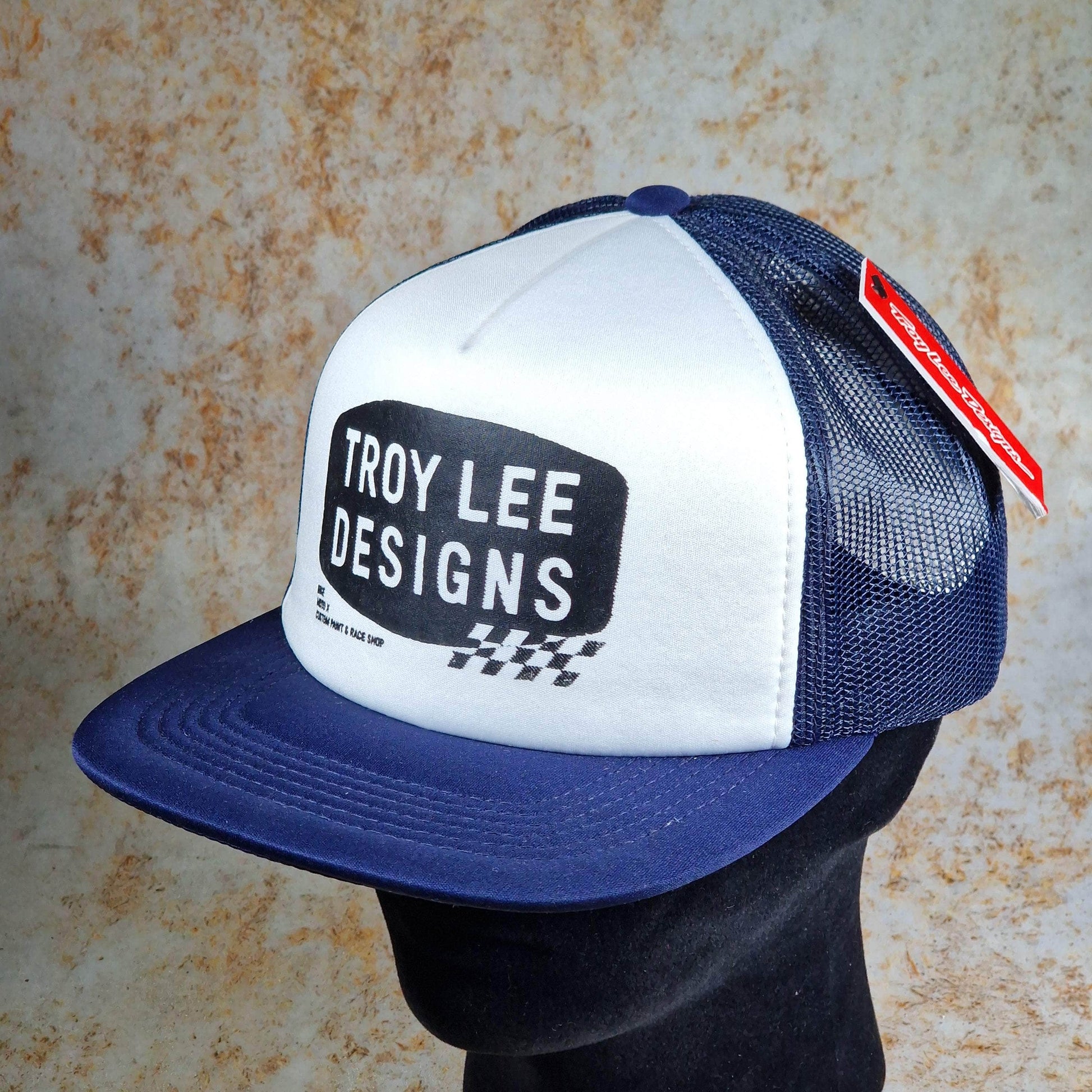 Troy Lee Designs Clothing & Shoes Vintage White / Navy Troy Lee Designs Trucker Snapback Cap Vintage White / Navy