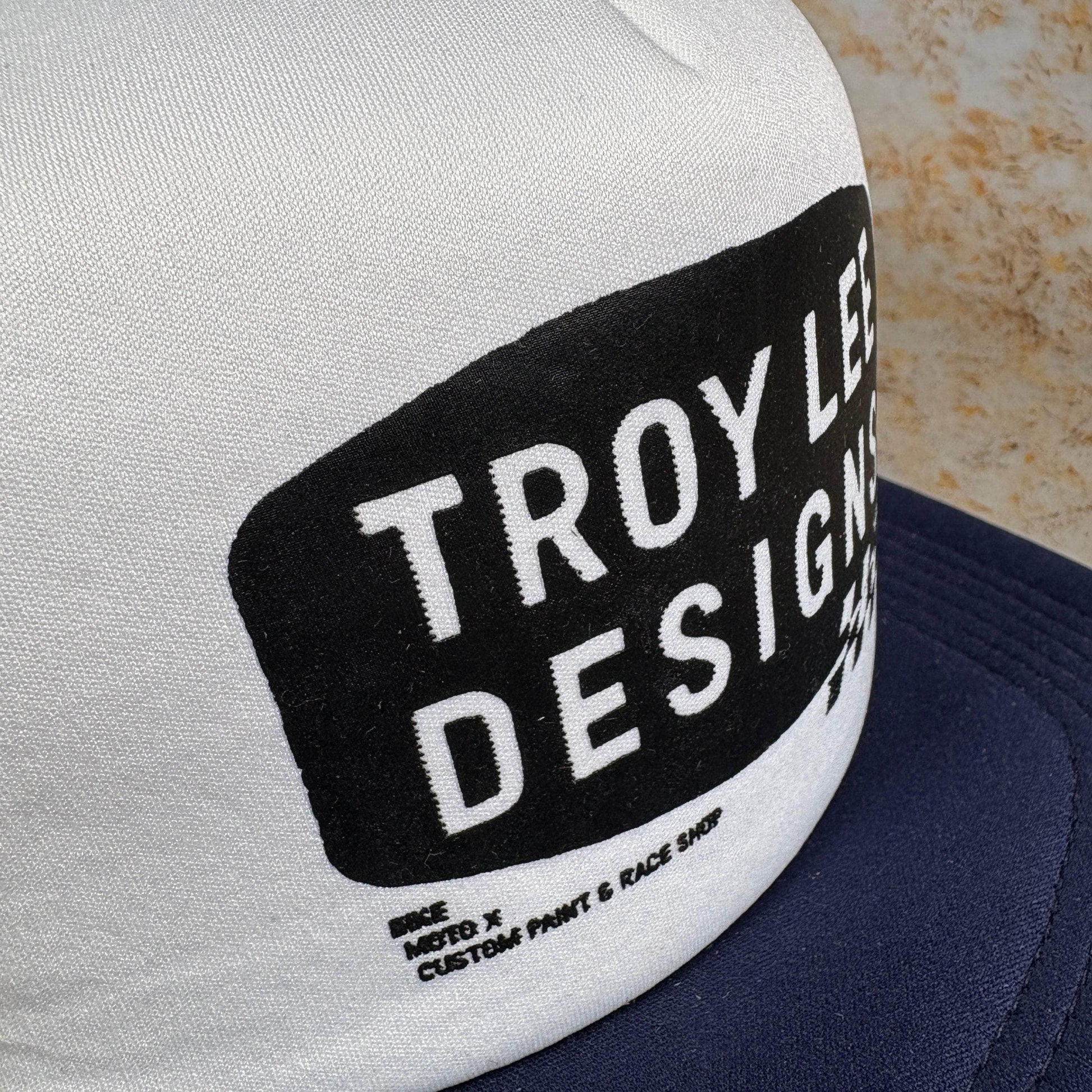 Troy Lee Designs Clothing & Shoes Vintage White / Navy Troy Lee Designs Trucker Snapback Cap Vintage White / Navy