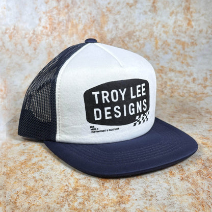Troy Lee Designs Clothing & Shoes Vintage White / Navy Troy Lee Designs Trucker Snapback Cap Vintage White / Navy