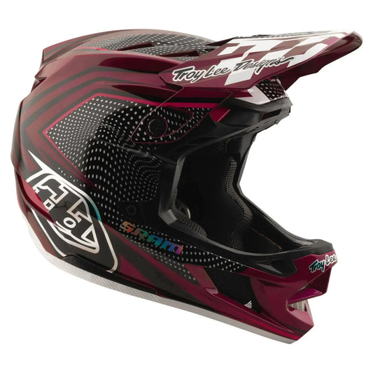 Troy Lee Designs BMX Racing Troy Lee Designs x SRAM D4 Carbon Helmet Radioscope Black / Berry