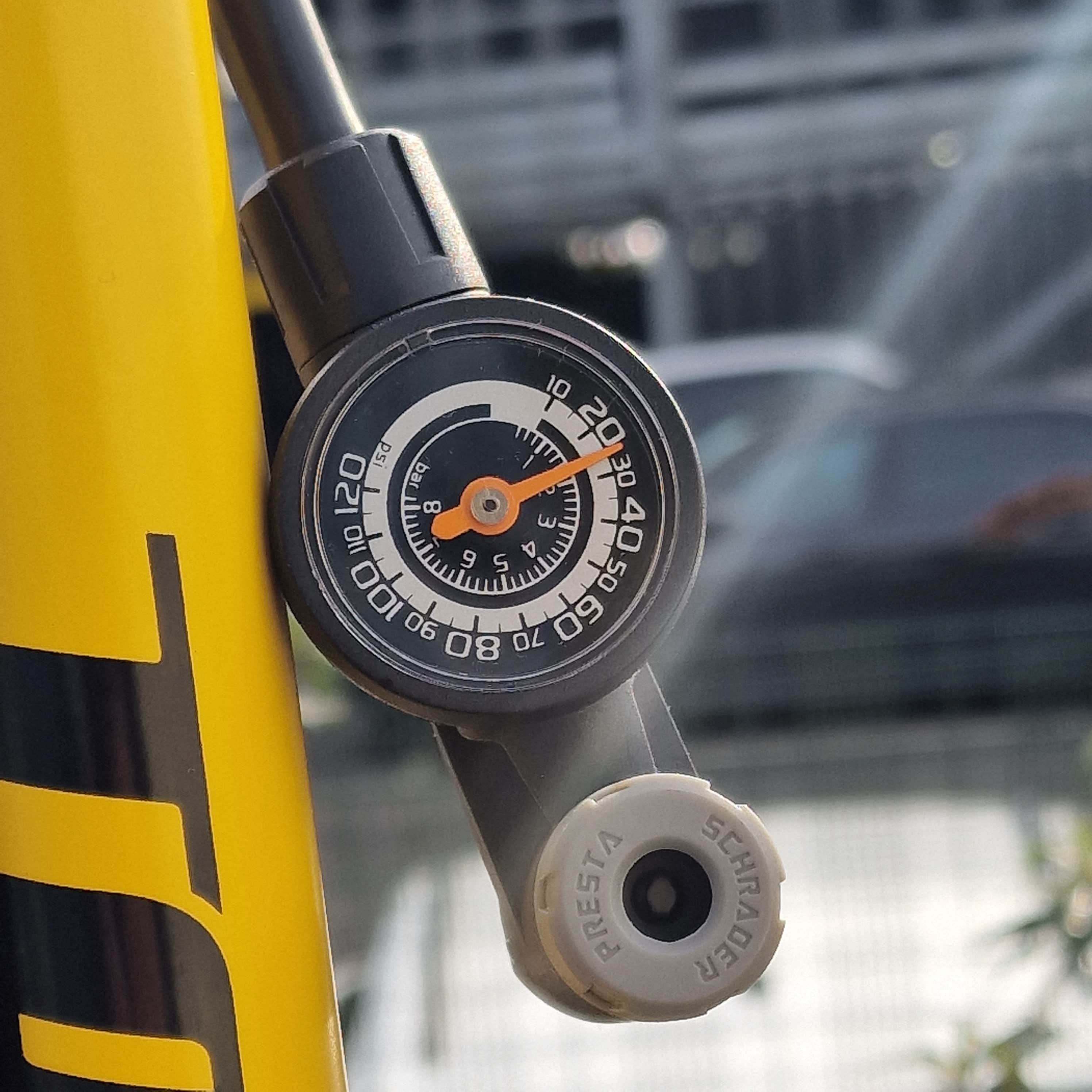 Truflo Ecotrax Floor Pump Yellow | Alans BMX