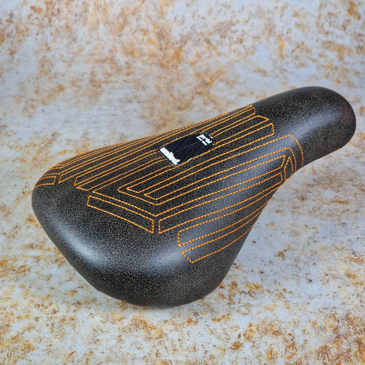 United BMX Parts Black United Squad Fat Pivotal Seat Black / Orange Stitching