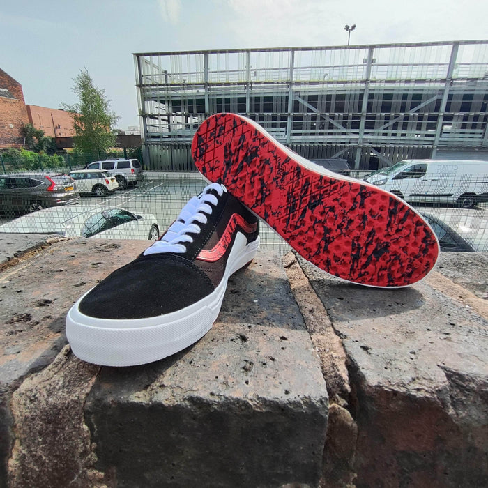 Vans Clothing & Shoes Marble Black/White/Red / UK11 Vans BMX Old Skool Marble Black/White/Red