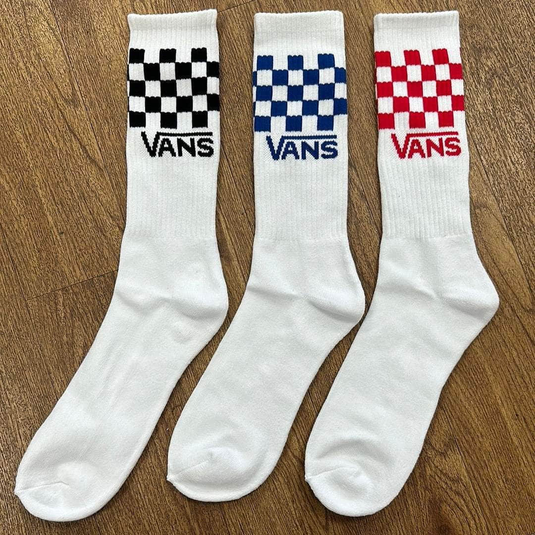 Vans Clothing & Shoes UK 8.5 - 12 Vans Classic Check Crew Socks 3 Pack White