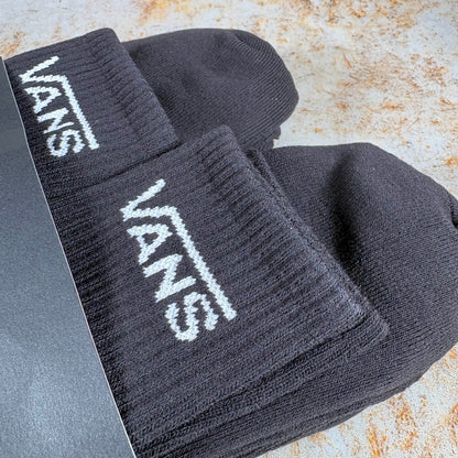 Vans Clothing & Shoes UK 8.5 - 12 Vans Classic Half Crew Socks 6 Pack Black