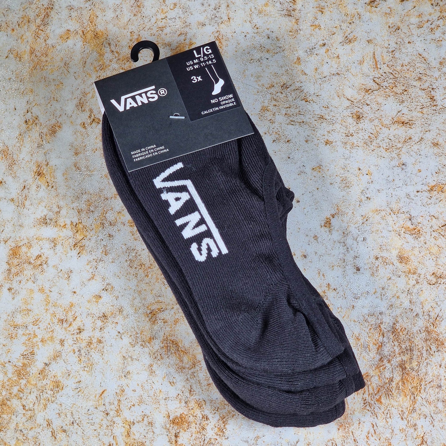 Vans Clothing & Shoes UK 8.5 - 12 Vans Classic No Show Socks 3 Pack Black