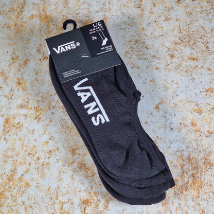 Vans Clothing & Shoes UK 8.5 - 12 Vans Classic No Show Socks 3 Pack Black
