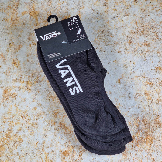 Vans Clothing & Shoes UK 8.5 - 12 Vans Classic No Show Socks 3 Pack Black