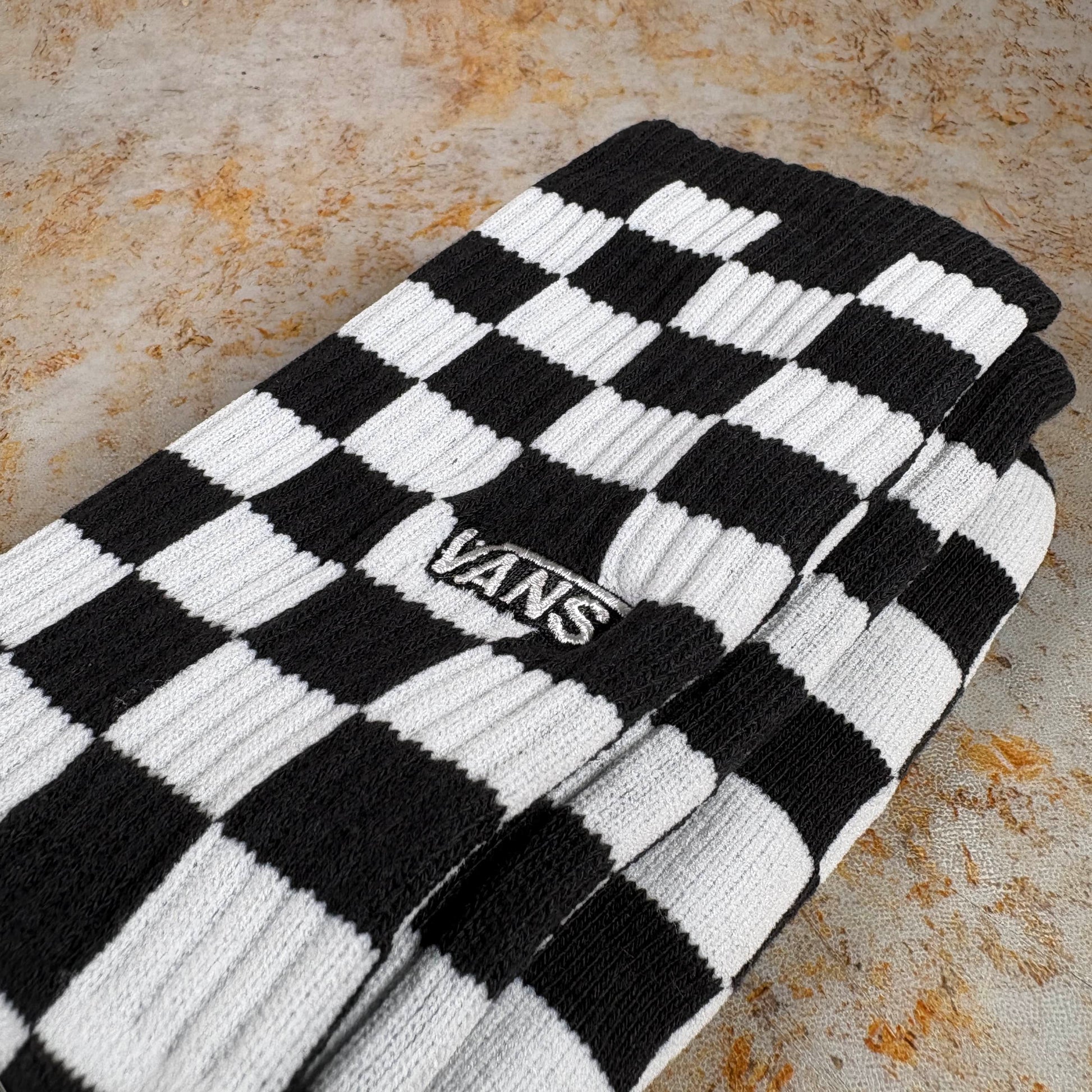 Vans Clothing & Shoes UK 8.5 - 12 / Checkerboard Black / White Vans Crew Socks Checkerboard Black / White