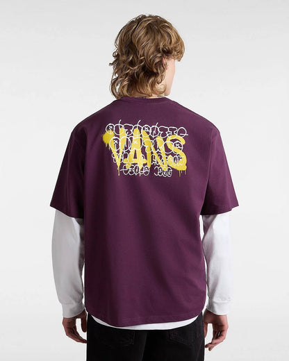 Vans Clothing & Shoes Vans Factory Spray Loose Fit T-Shirt Blackberry