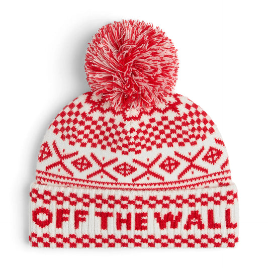 Vans Clothing & Shoes Dress Blues Vans Ginger Fair Isle Pom Beanie Racing Red/White