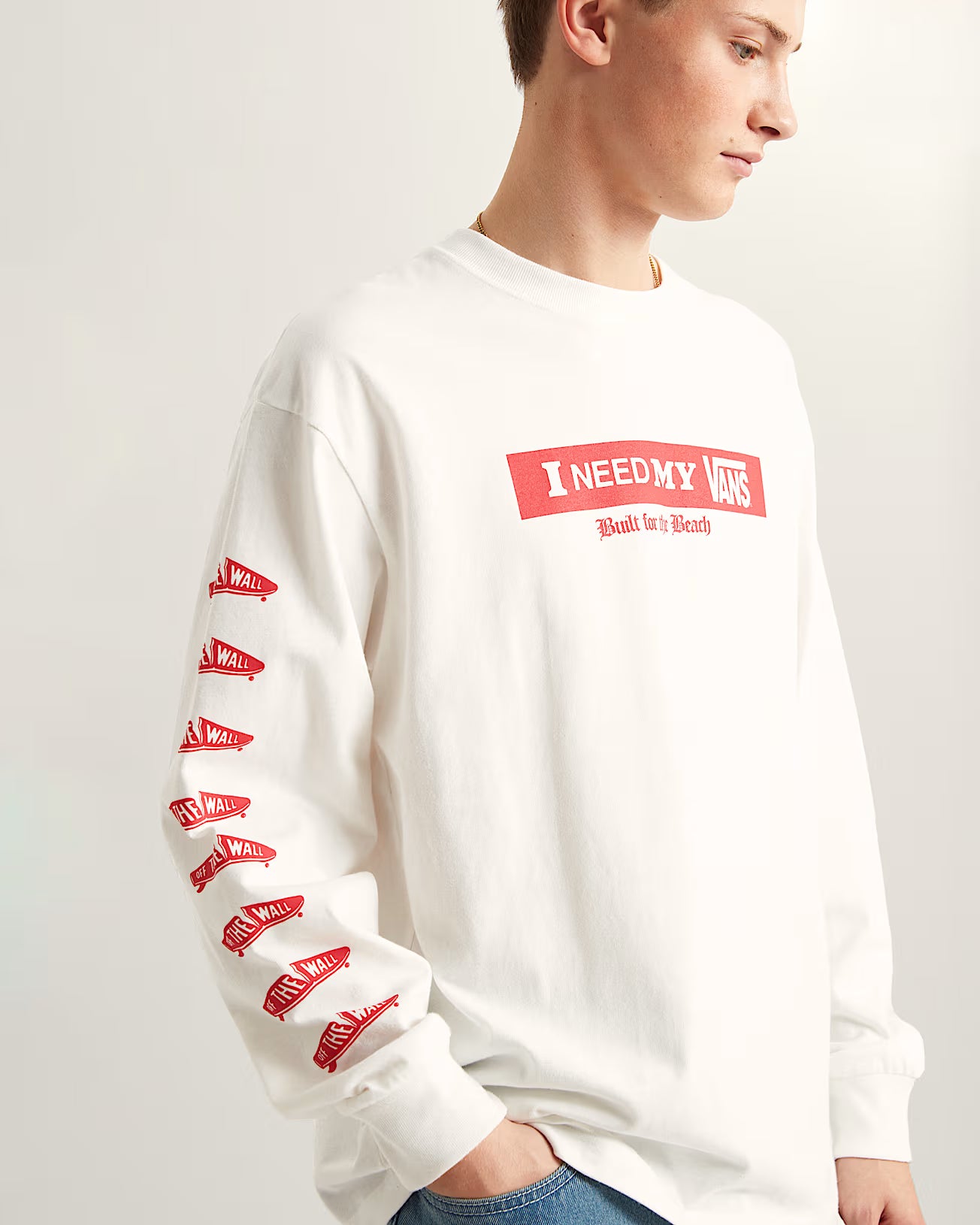 Vans Clothing & Shoes Vans I Need My Long Sleeve T-shirt White