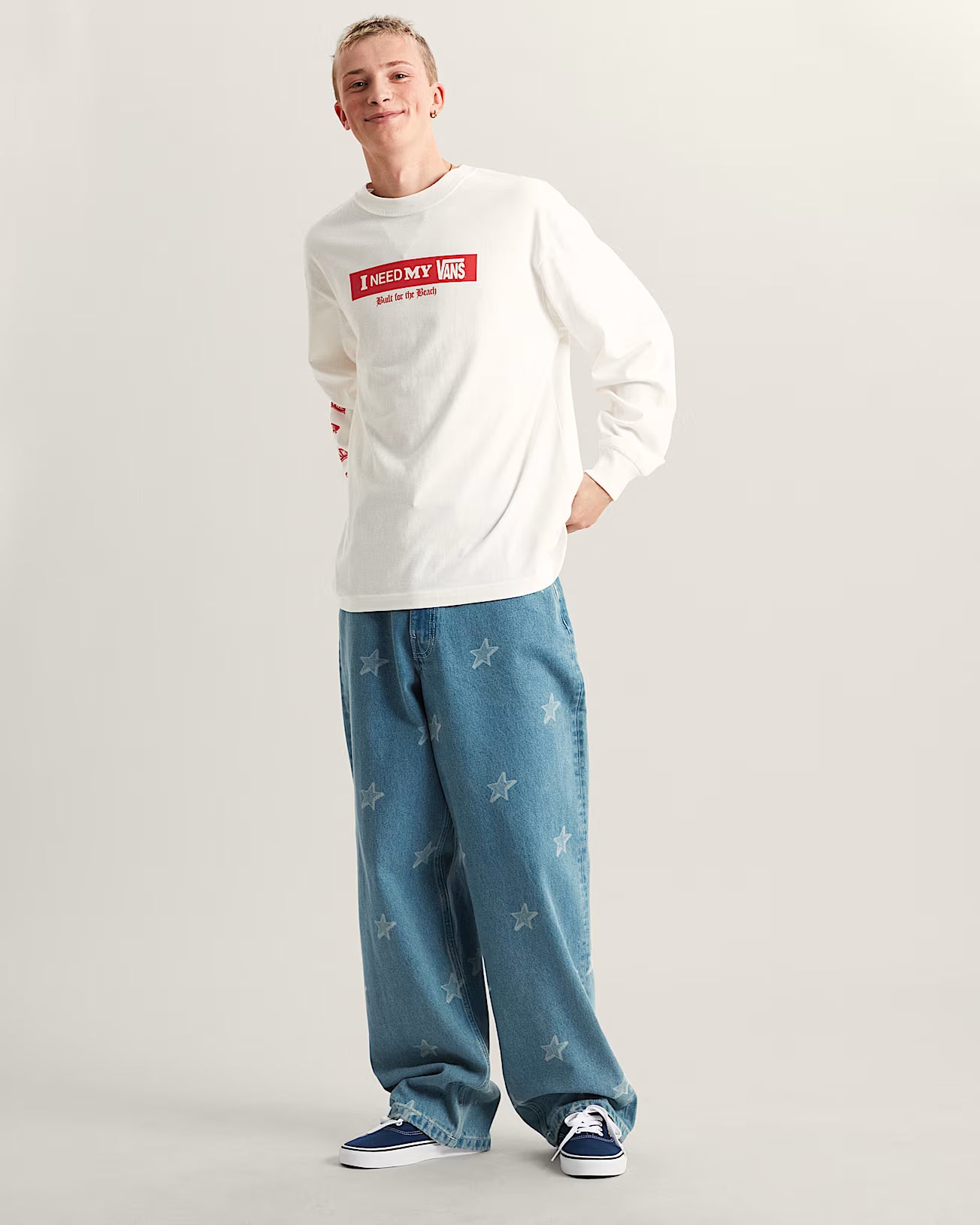 Vans Clothing & Shoes Vans I Need My Long Sleeve T-shirt White