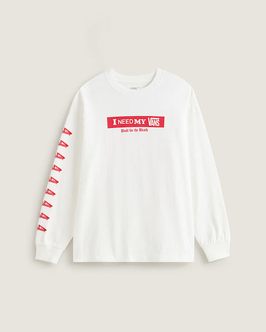Vans Clothing & Shoes Vans I Need My Long Sleeve T-shirt White