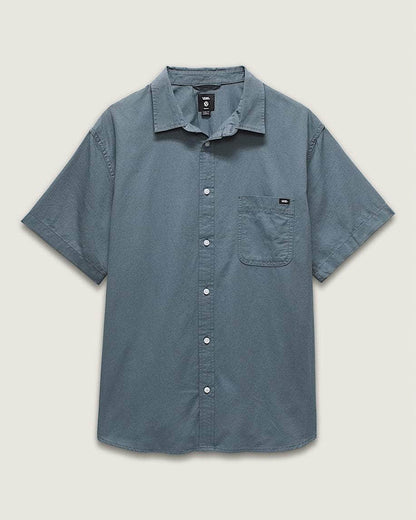 Vans Extra Large Vans Lawson Solid Woven Short Sleeve Shirt Stormy Weather