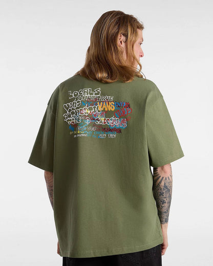 Vans Clothing & Shoes Vans Local Pub Spray Loose Fit T-Shirt Green