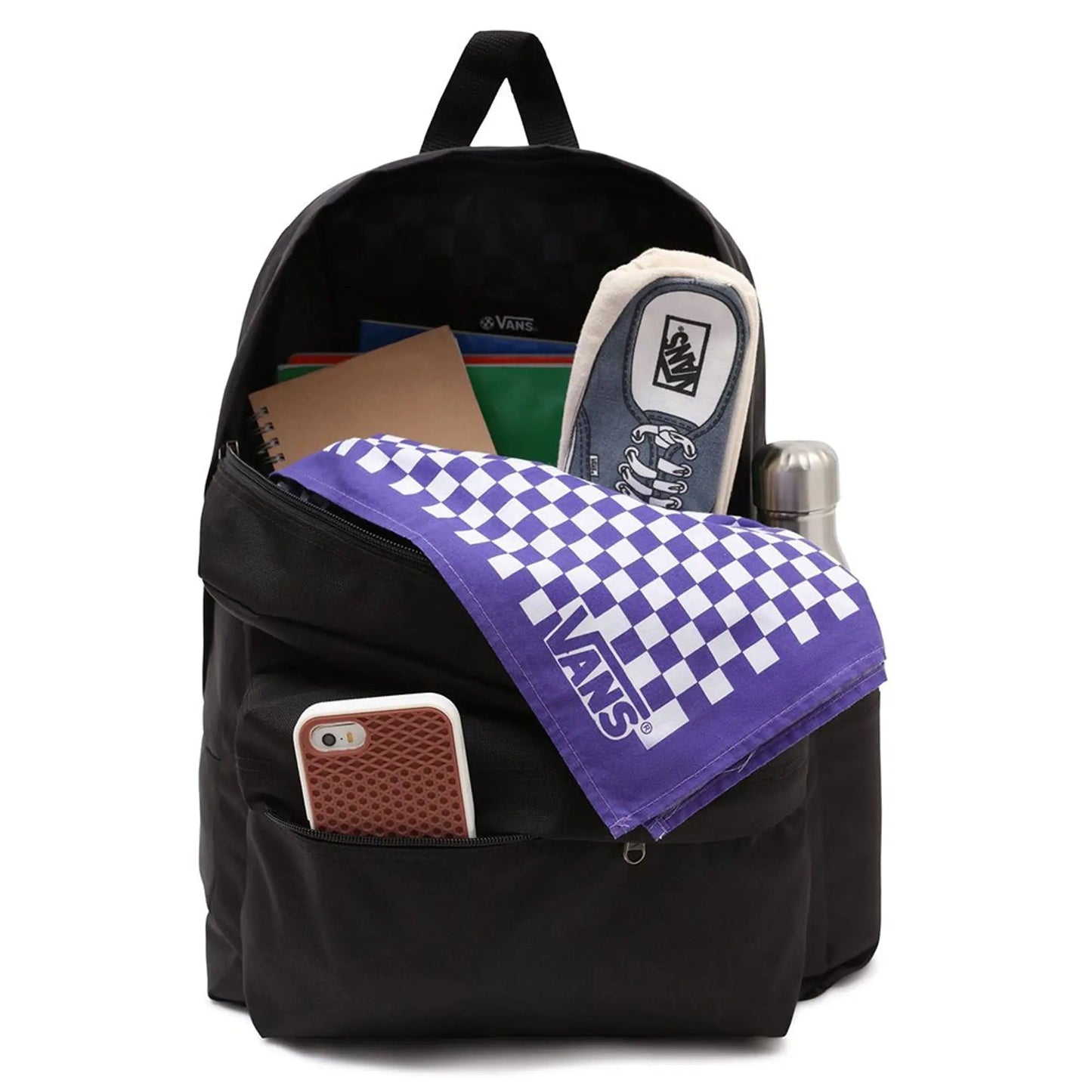 Vans Clothing & Shoes Black / White Vans Old Skoll Skool Boxed Backpack Black