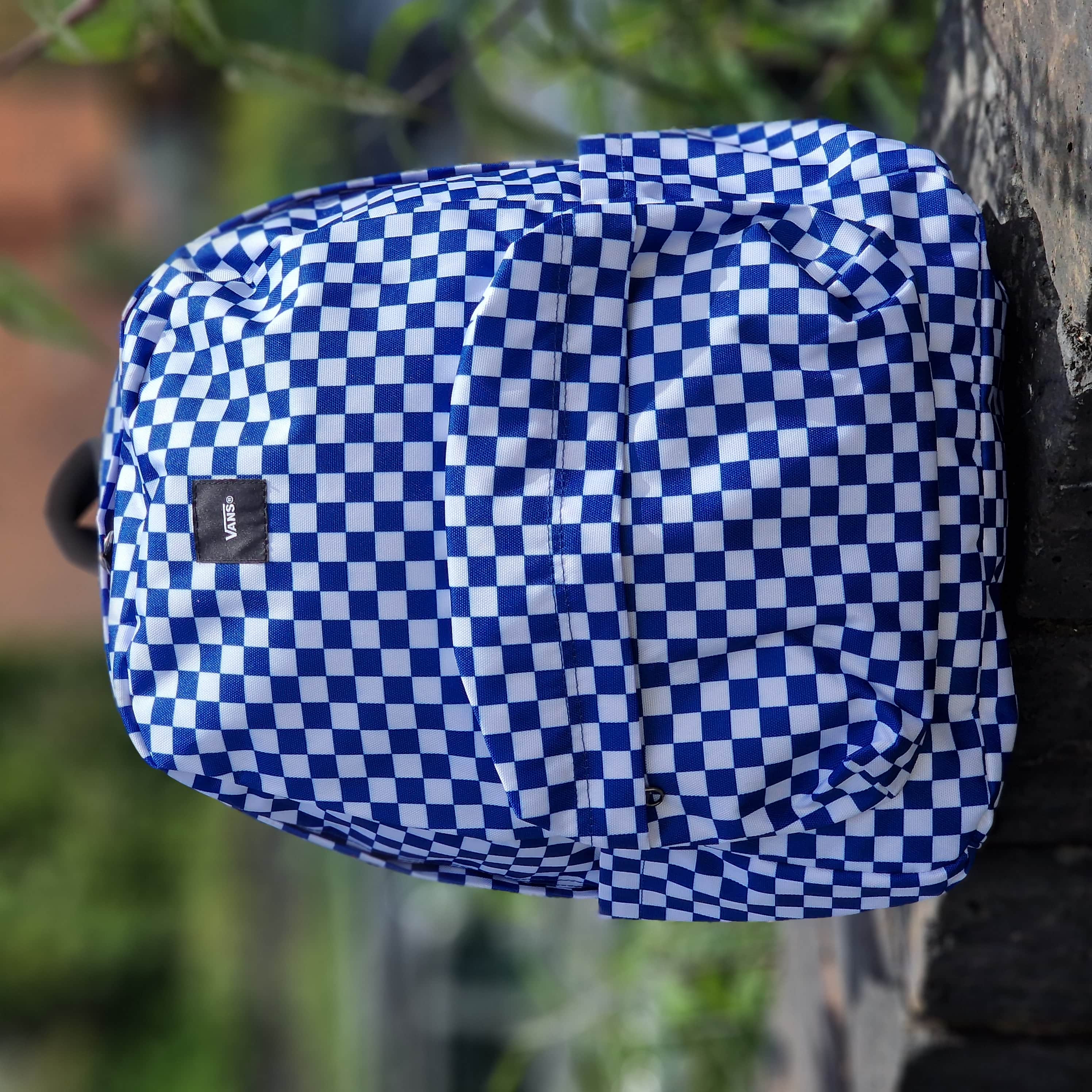 Vans Old Skool Check Backpack Blue / White | Alans BMX