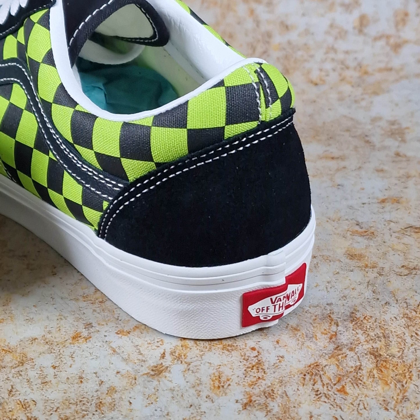 Vans Clothing & Shoes Vans Old Skool Shoes Checkerboard Black / Green Foam