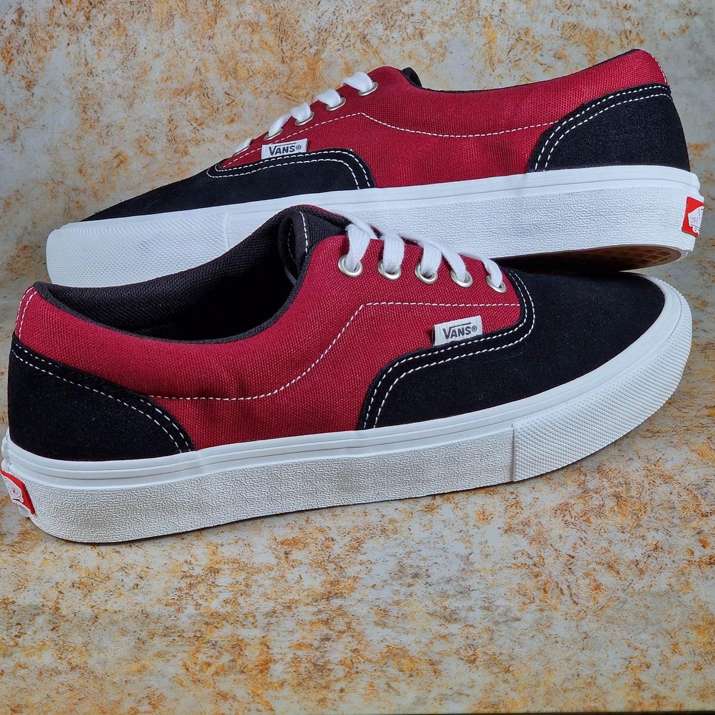 Vans Clothing & Shoes Vans Skate Era Shoes Black / Dark Red - Redline / Powerlite Colourway