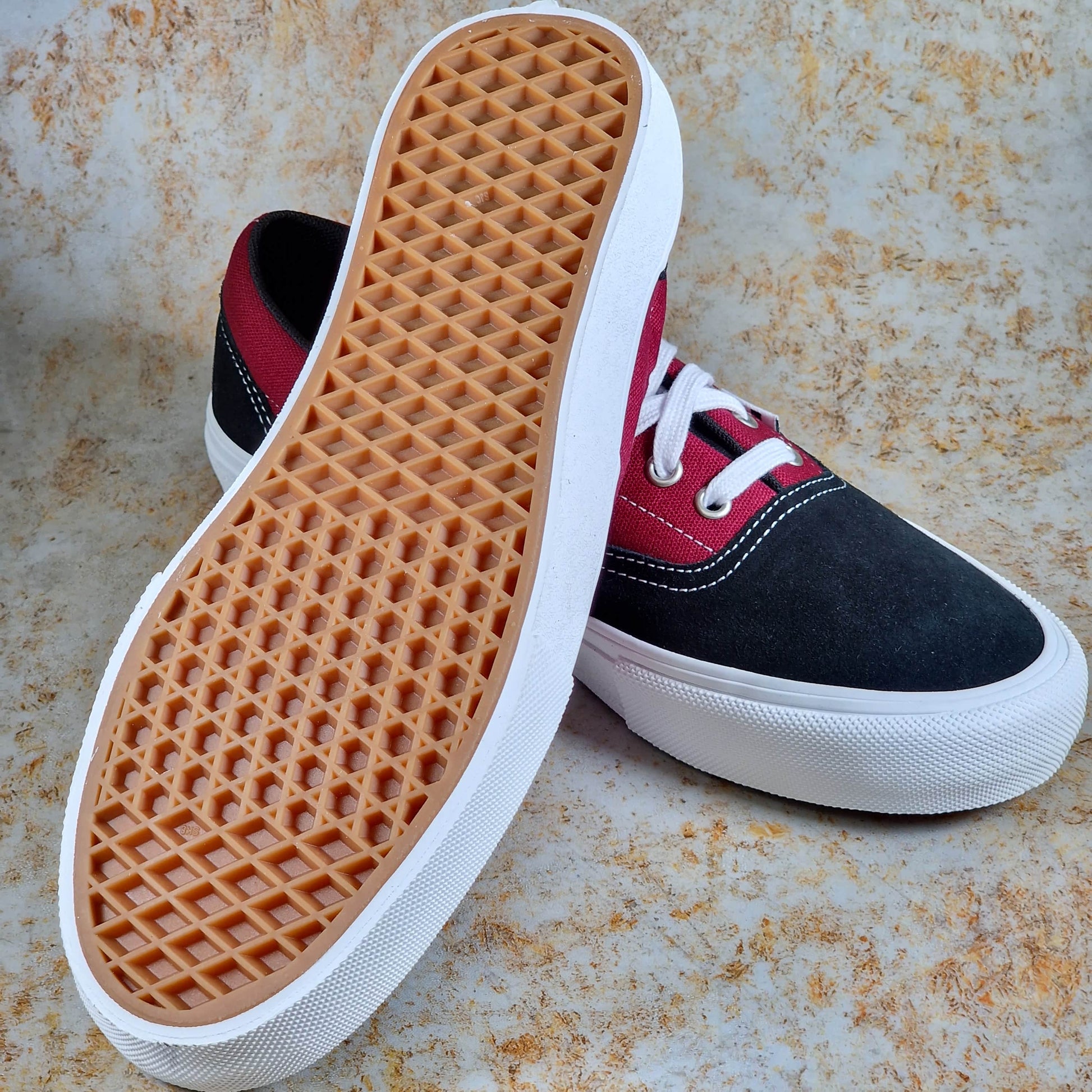 Vans Clothing & Shoes Vans Skate Era Shoes Black / Dark Red - Redline / Powerlite Colourway
