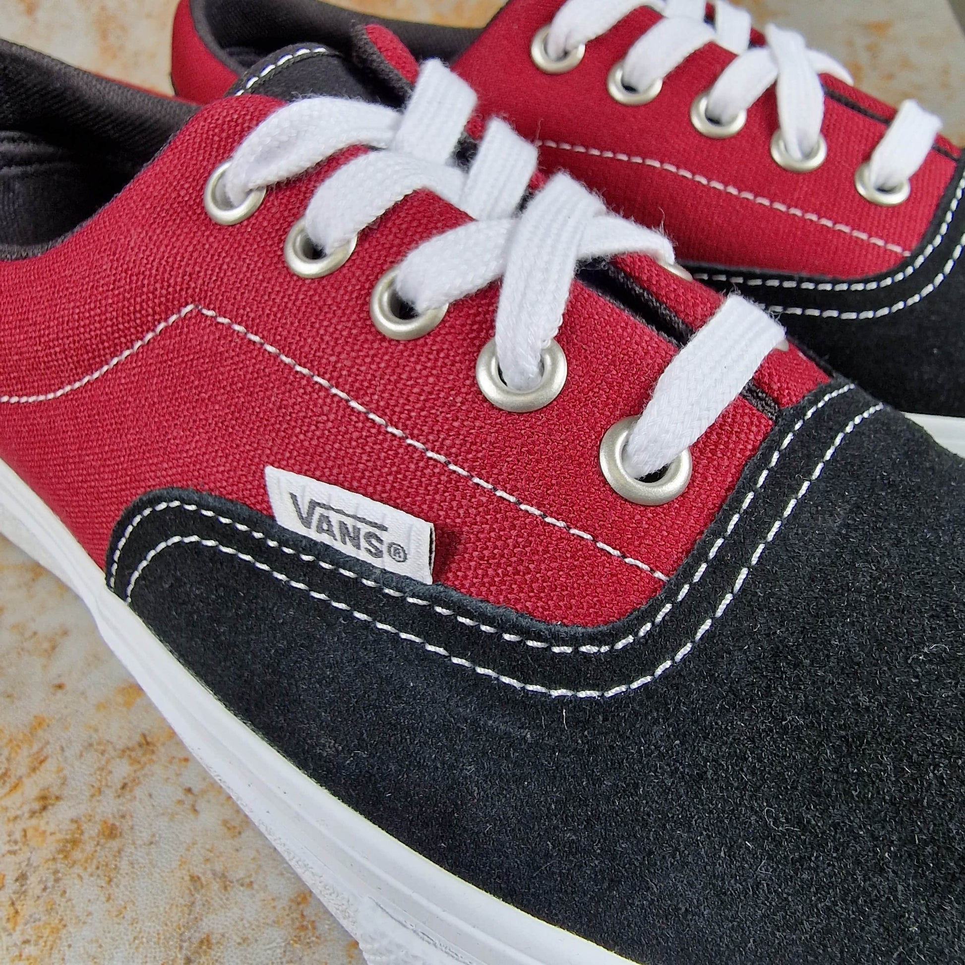 Vans Clothing & Shoes Vans Skate Era Shoes Black / Dark Red - Redline / Powerlite Colourway
