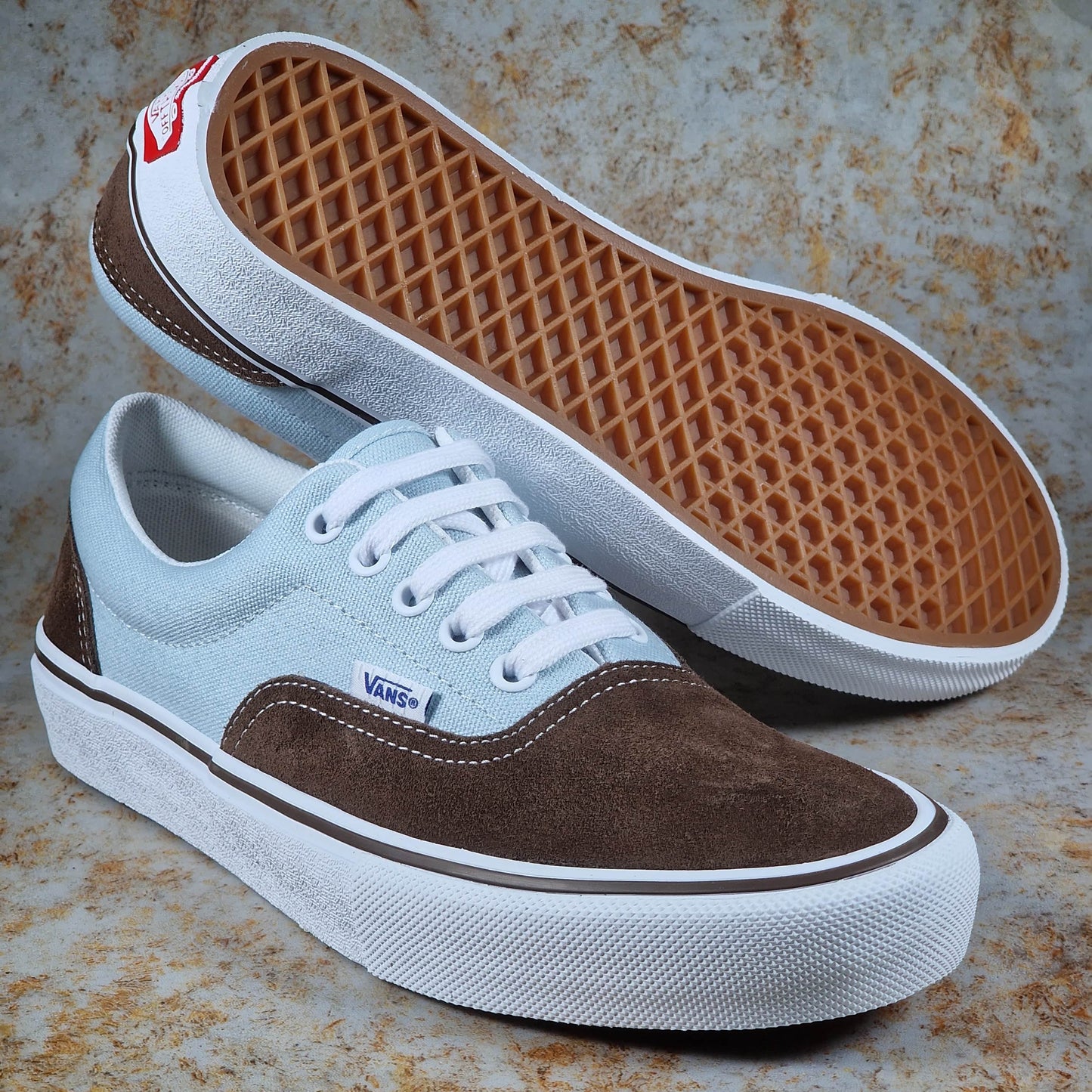 Vans Clothing & Shoes Vans Skate Era Shoes Brown / Blue SE Racing Colourway