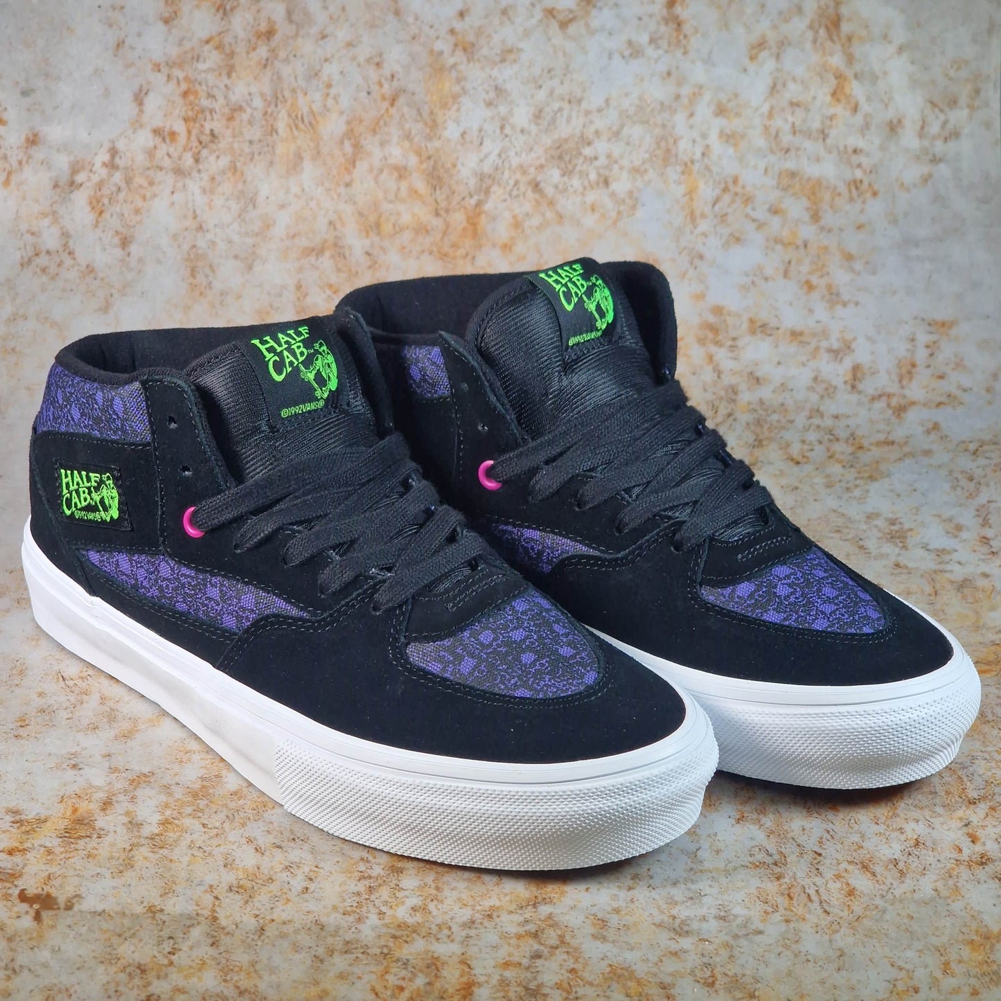Vans Clothing & Shoes Vans Skate Half Cab Shoes Acid Airbrush / Violet Purple