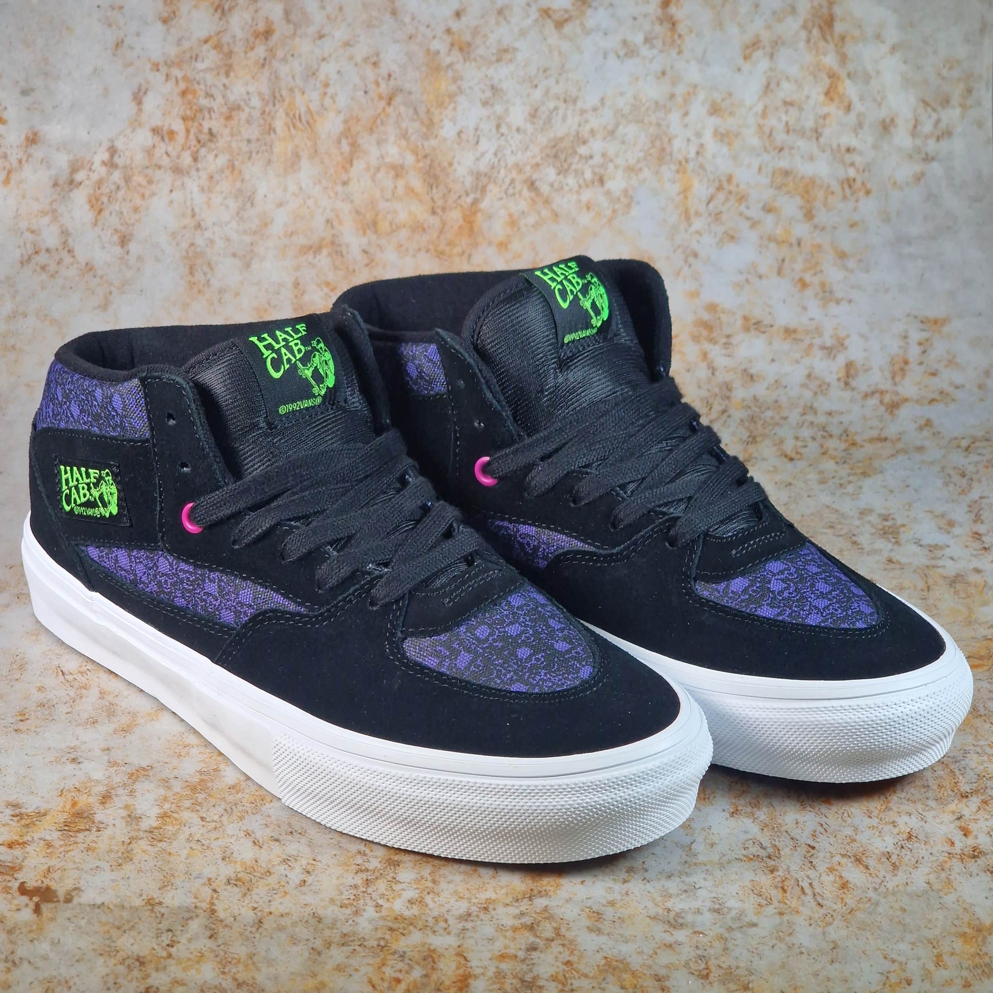 Vans Clothing & Shoes Vans Skate Half Cab Shoes Acid Airbrush / Violet Purple