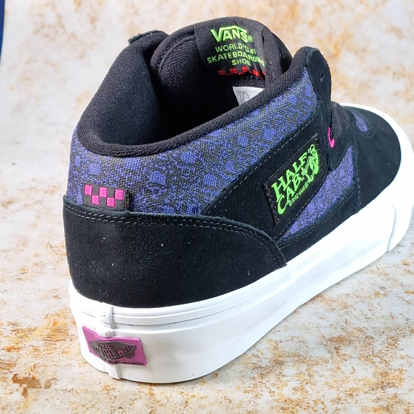 Vans Clothing & Shoes Vans Skate Half Cab Shoes Acid Airbrush / Violet Purple