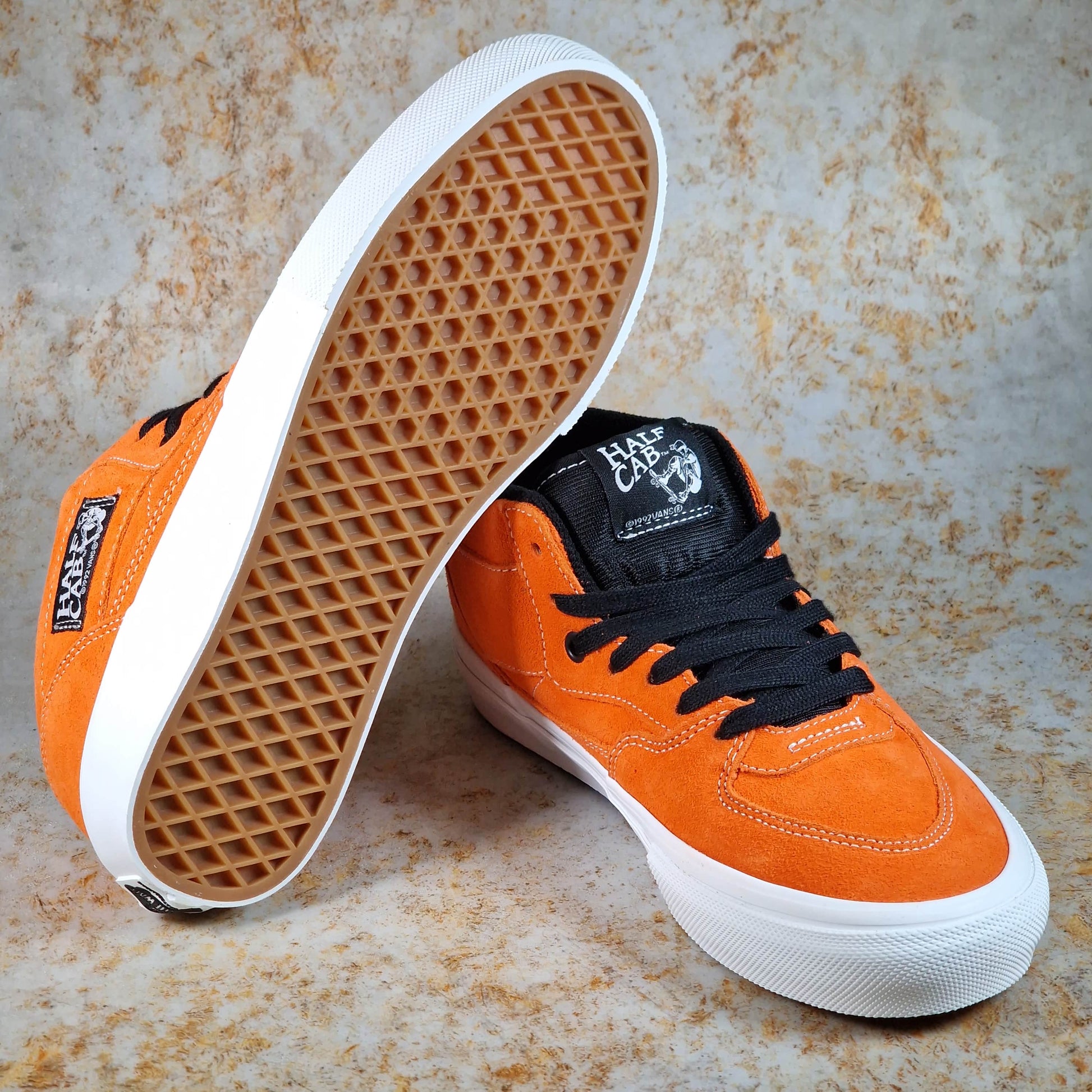 Vans Clothing & Shoes Vans Skate Half Cab Shoes Flame Orange / White