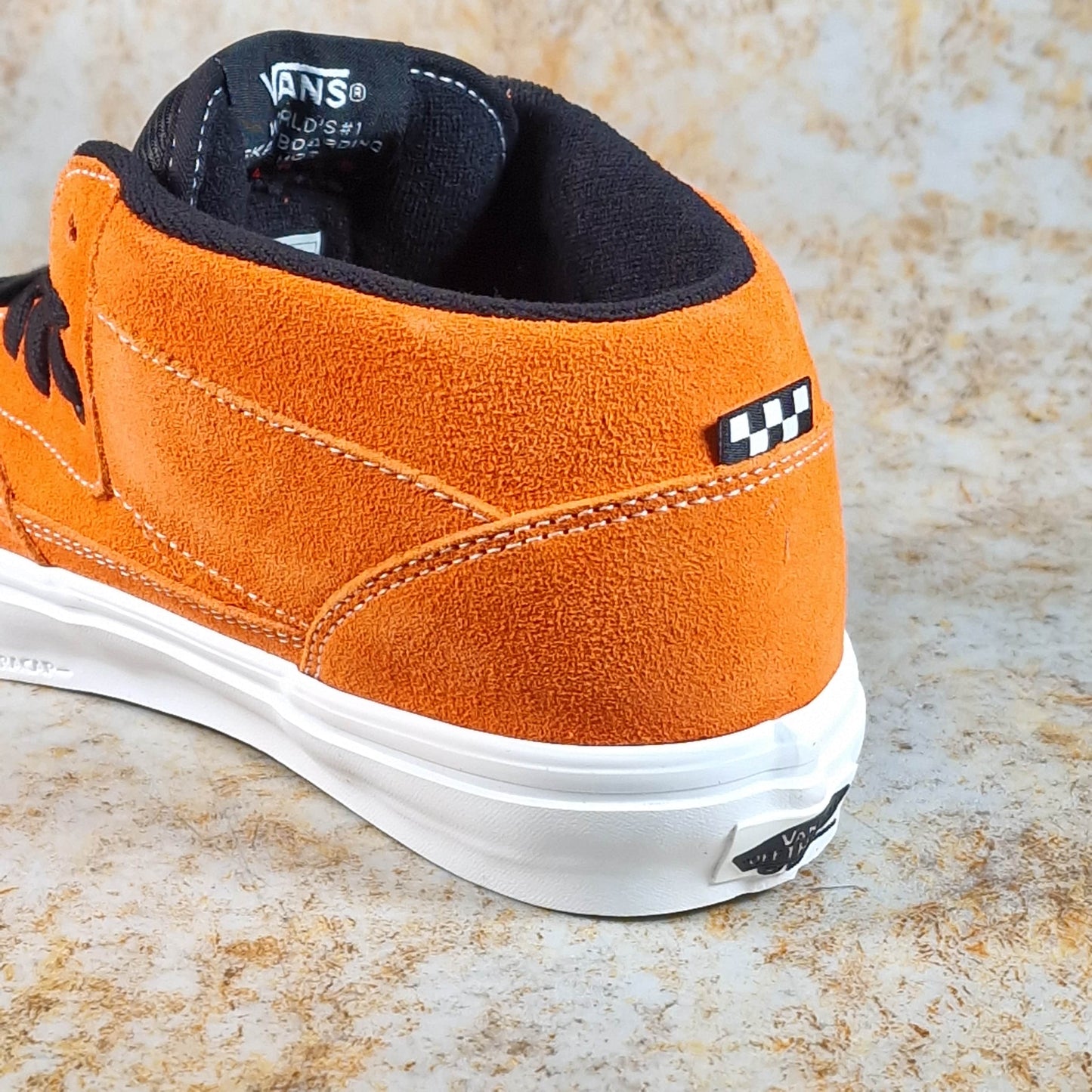Vans Clothing & Shoes Vans Skate Half Cab Shoes Flame Orange / White