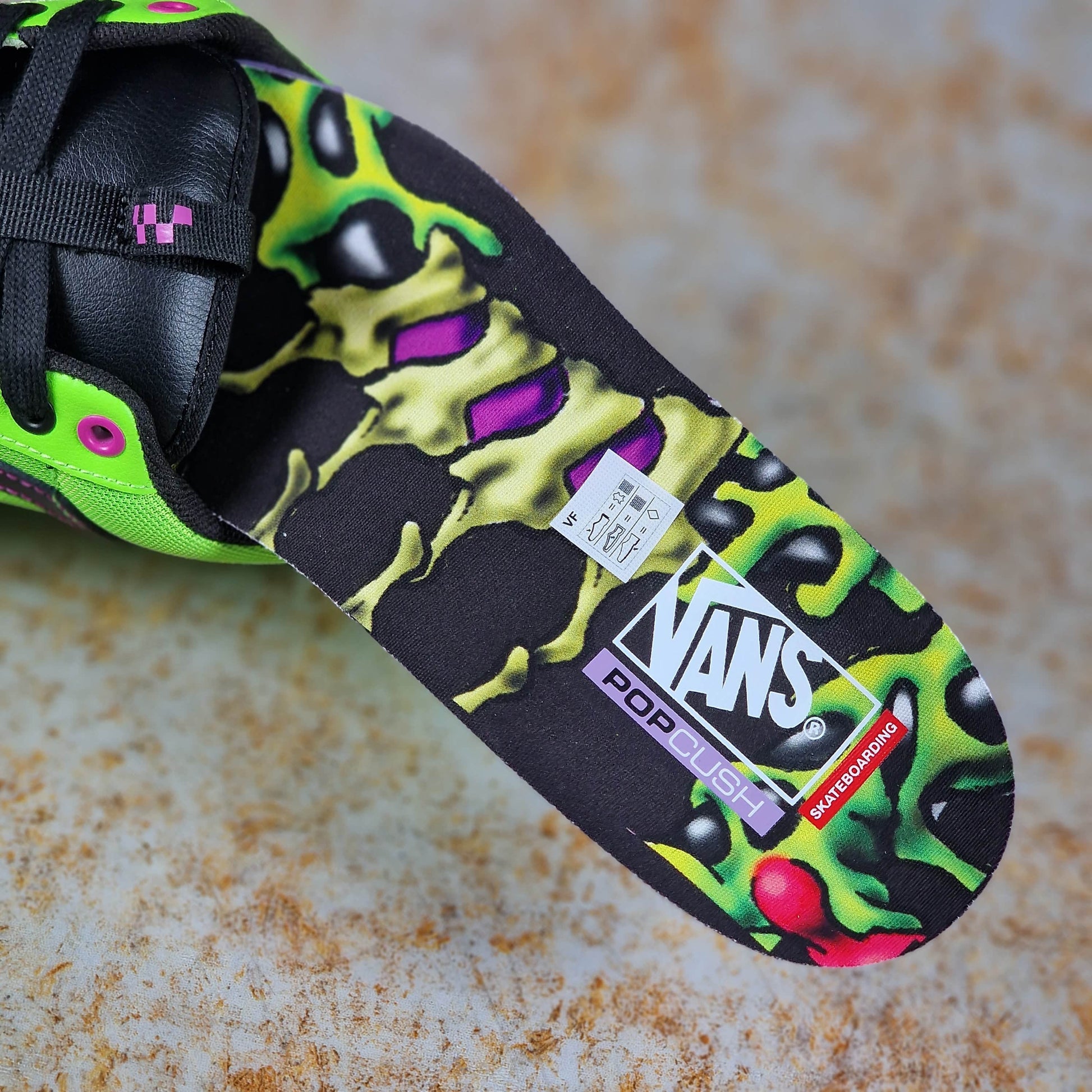 Vans Clothing & Shoes Vans Skate Old Skool 36 + Shoes Acid Airbrush Black / Green Geck