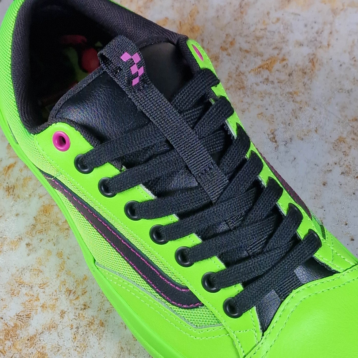 Vans Clothing & Shoes Vans Skate Old Skool 36 + Shoes Acid Airbrush Black / Green Geck