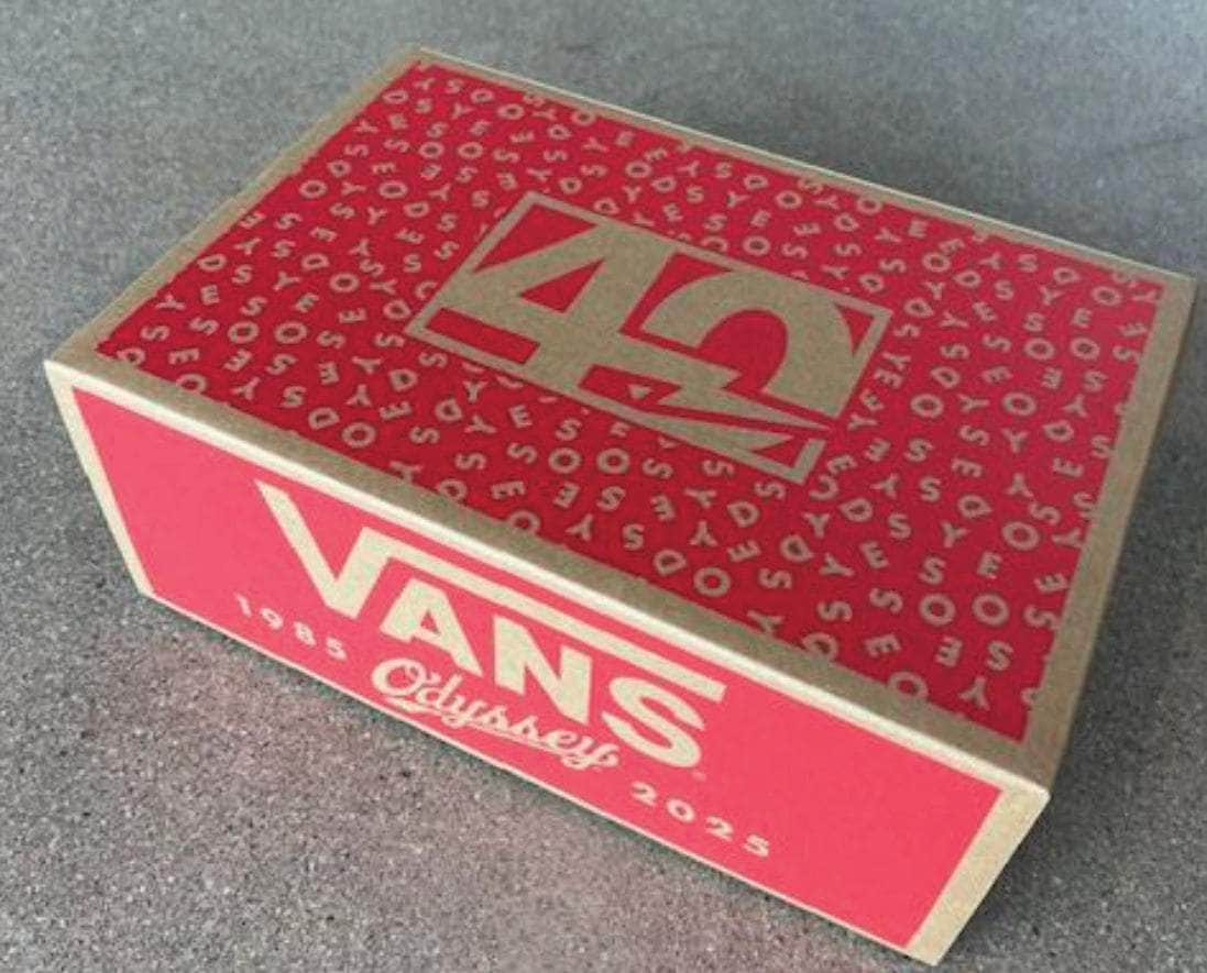 Vans x Odyssey BMX Slip On Shoes Black Red Gum Alans BMX