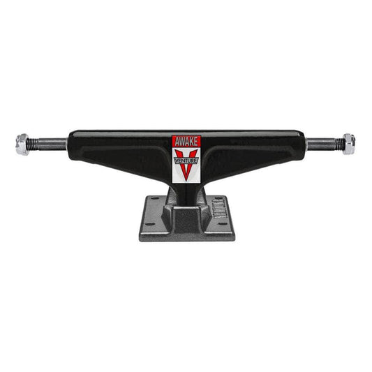 Venture Skateboards Black / Black Chrome / 5.2 Venture Awake Team HI Black / Black Chrome Skateboard Trucks Pair