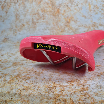Viscount Old School BMX Viscount Dominator Seat Red Used w/ Faded Rear