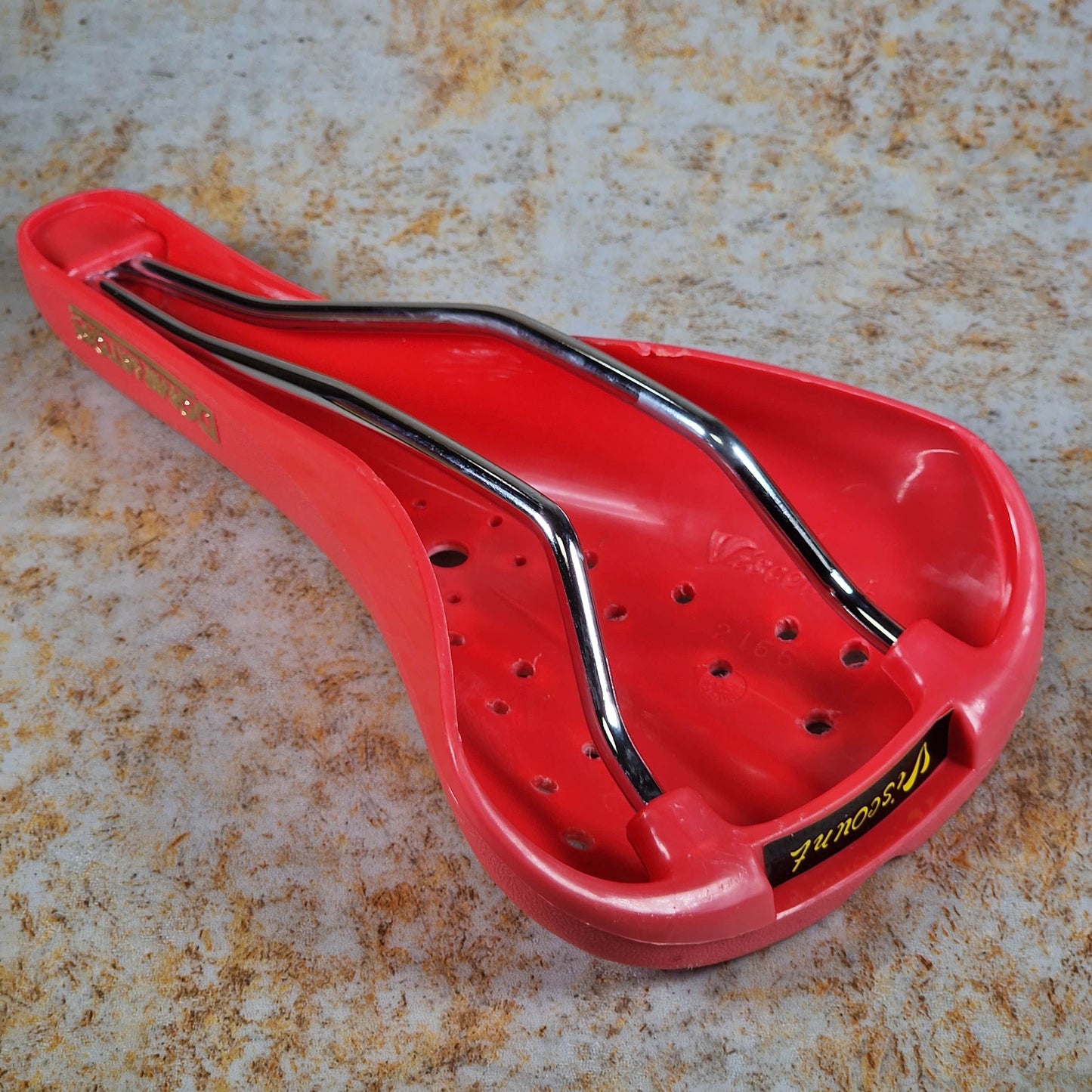Viscount Old School BMX Viscount Dominator Seat Red Used w/ Faded Rear