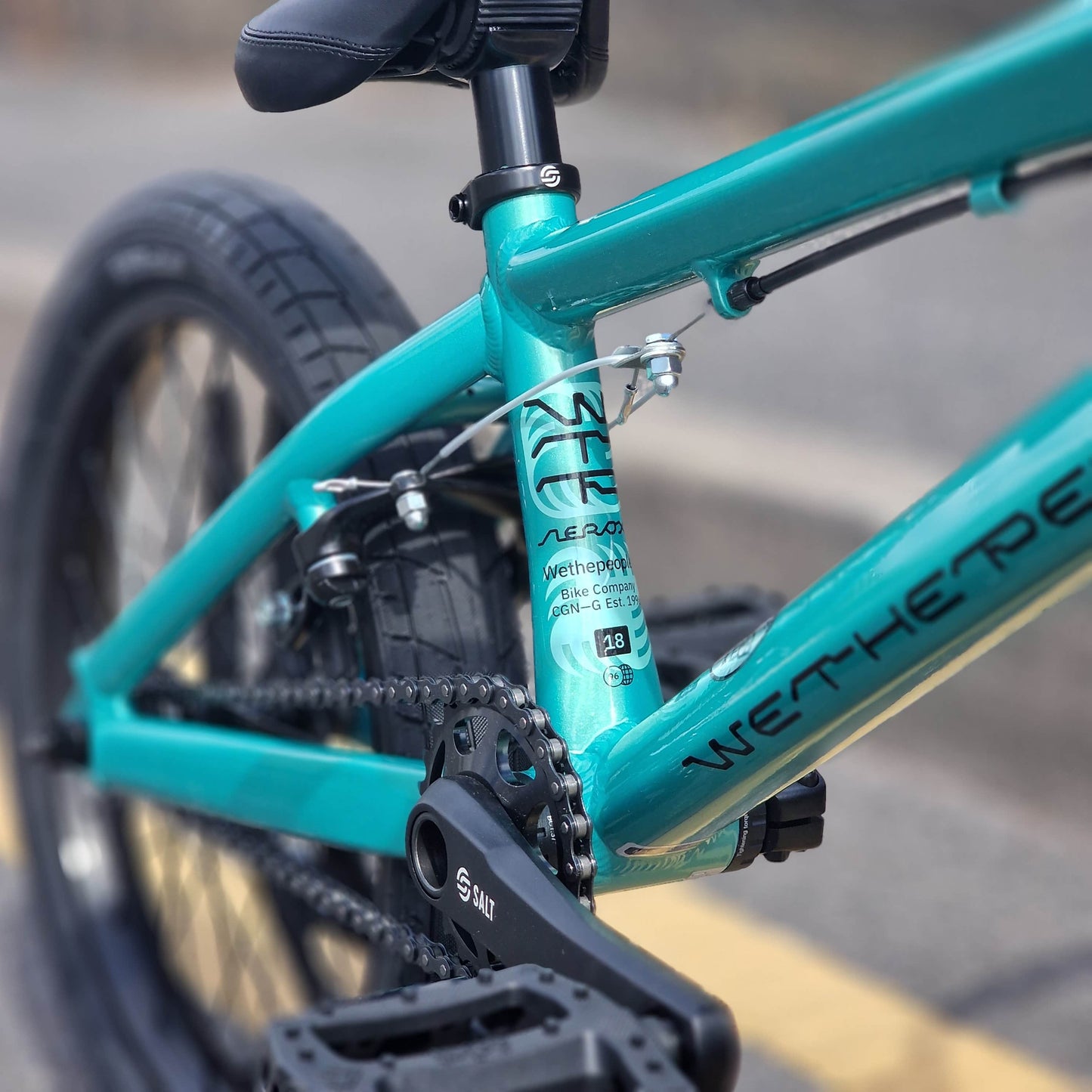 We The People BMX Bikes Cool Green Metallic We The People Aerox 18 inch Bike Cool Green Metallic