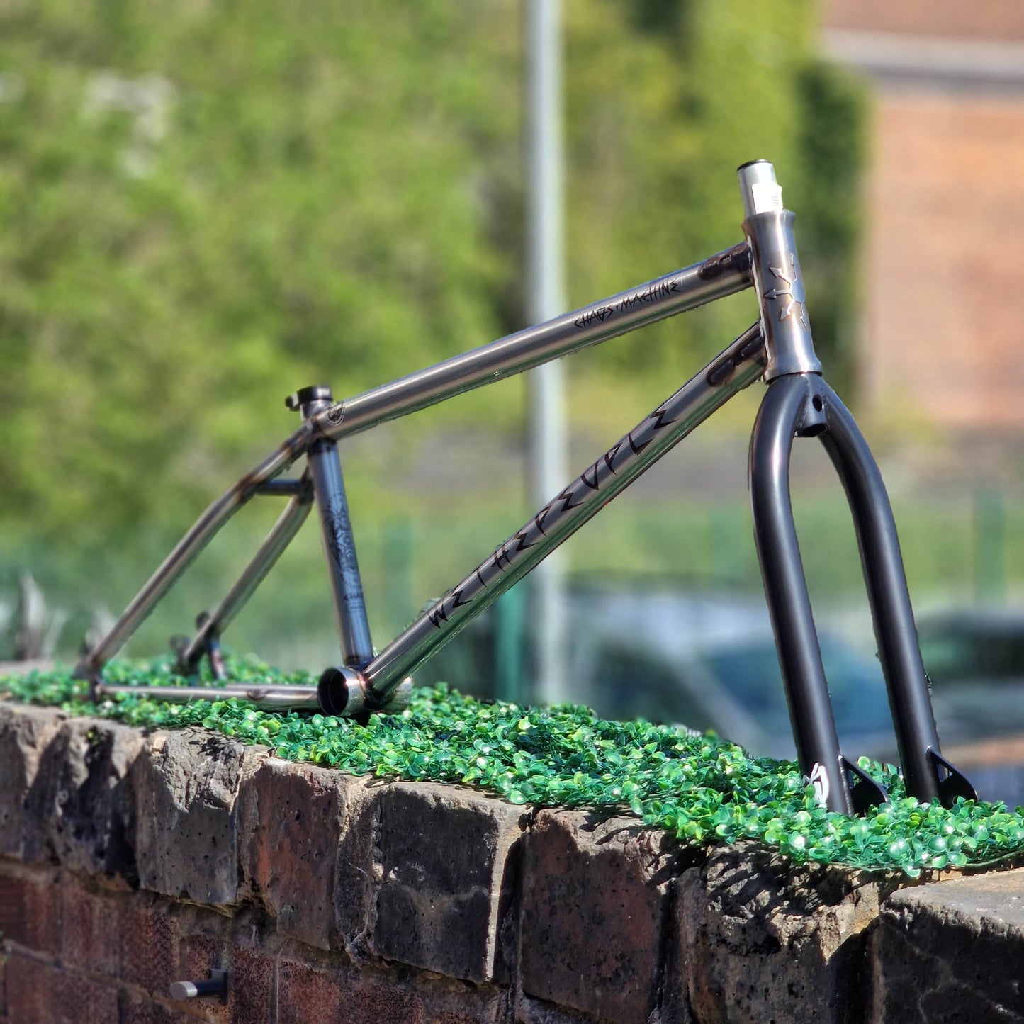 We The People BMX Parts We The People Chaos Machine 22 Inch Frame with S&M Pitchforks