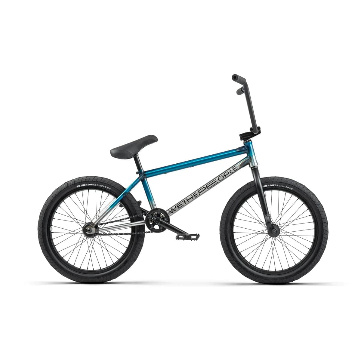 We The People BMX Bikes 20.75 / Matt Translucent Teal Raw Fade We The People Reason 20.75" TT Bike Matt Trans Teal / Raw Fade