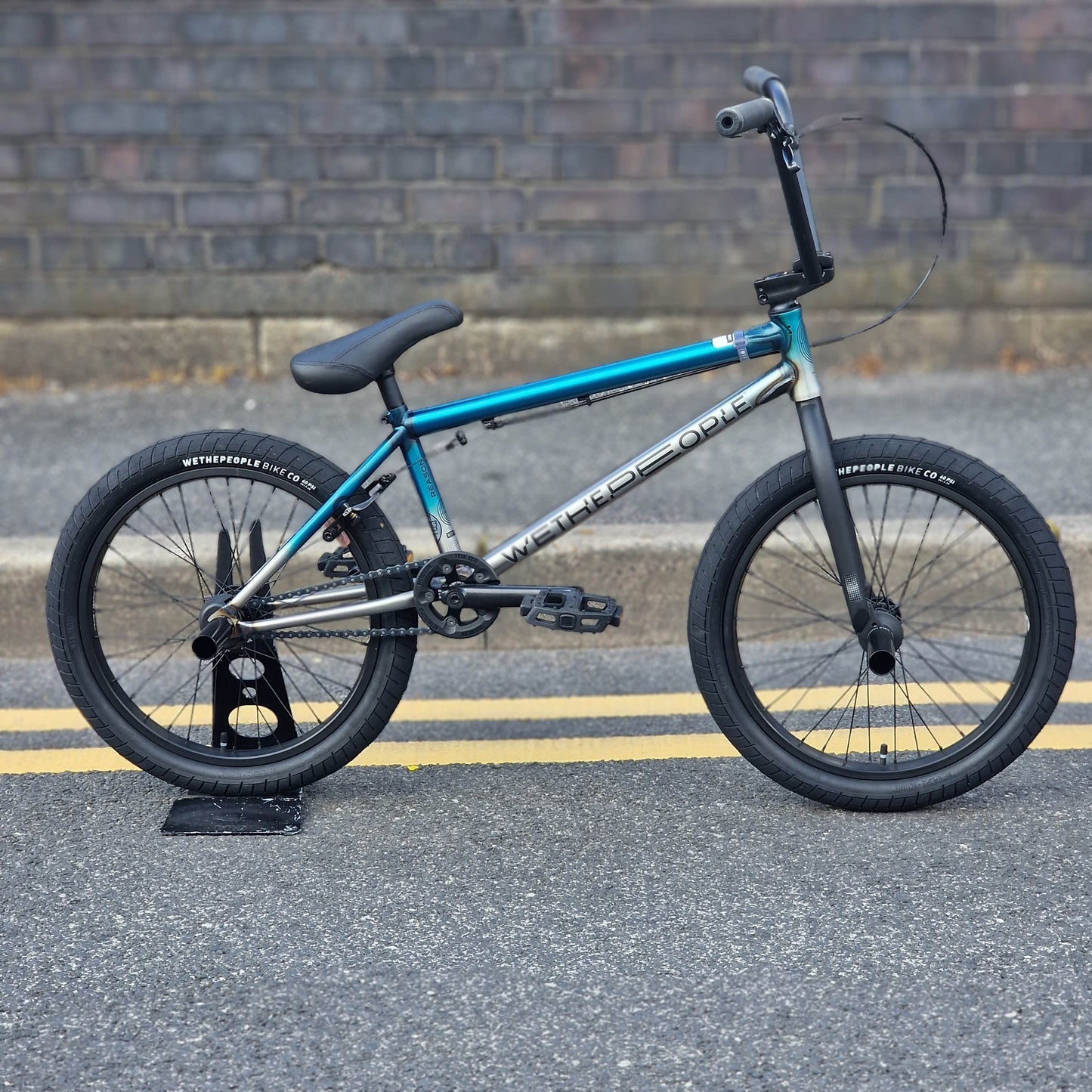 We The People BMX Bikes 20.75 / Matt Translucent Teal Raw Fade We The People Reason 20.75" TT Bike Matt Trans Teal / Raw Fade