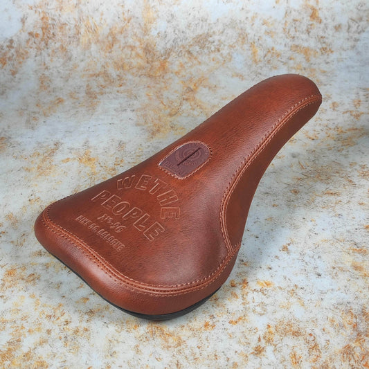 We The People BMX Parts Brown Leather We The People Team Pivotal Seat Slim Leather Brown